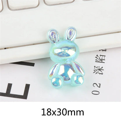 ديكوربايتس™ كابوشون راتنجي على شكل أرنب كاواي لأعمال سكرابوكينغ والحرف اليدوية