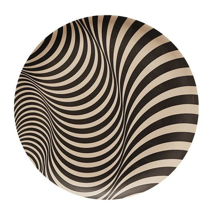 DecorBites™ Korean Style Round Bamboo Fiber Dining Plate for Desserts, Fruits, and Cakes