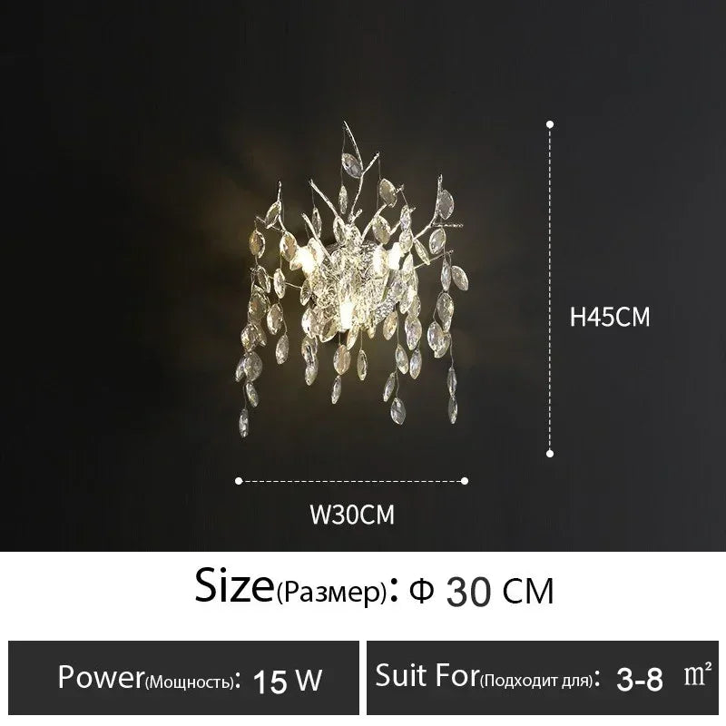 DecorBites™ Branch Crystal Chandelier: Luxury LED Ceiling Light for Living Room & Dining Room