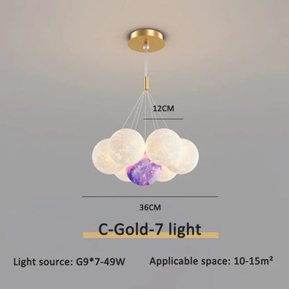 DecorBites™ Bubble Ball LED Pendant Lights: Modern Chandelier for Living Dining Bedroom Office Decor
