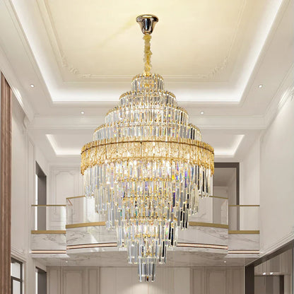 DecorBites™ Crystal Chandelier: Luxury Living Room Lamp, Modern Design, Elegant Lighting Option