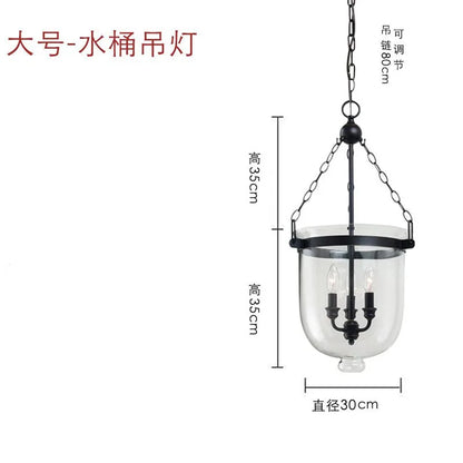 DecorBites™ Glass Bucket Pendant Light: Retro LED Dining Room Fixture