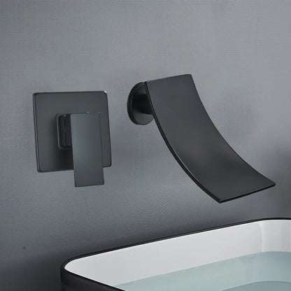 DecorBites™ Gold Waterfall Wall Mount Faucet for Bathroom Basin Mixer Tap