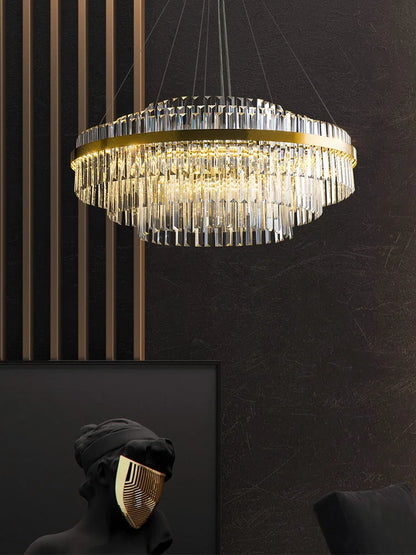 DecorBites™ Crystal Hanging Lamp for Luxurious Living Room Decor