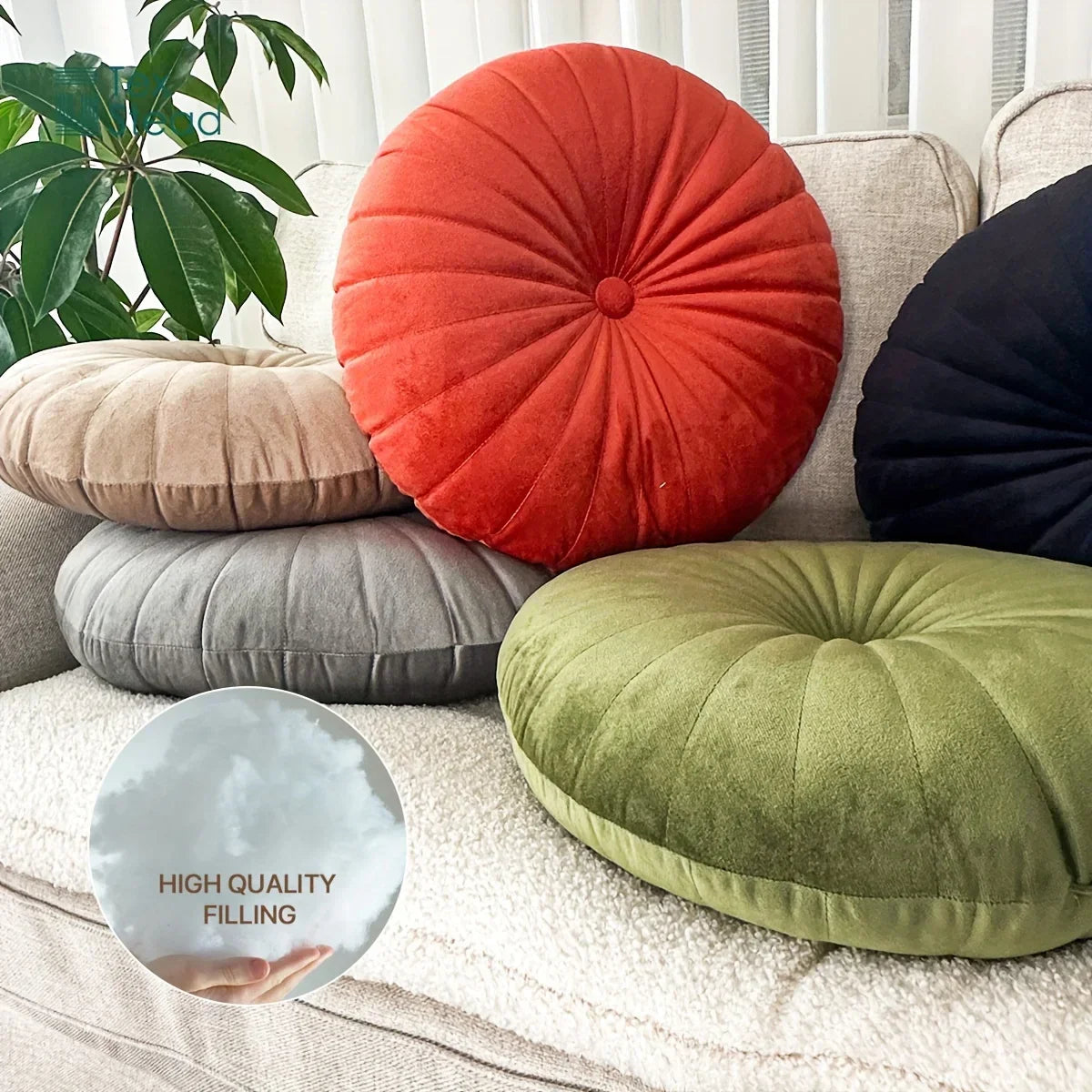 Decobites Floor Cushion: Soft, Durable, Comfortable Seat Cushion for Chairs and Sofas