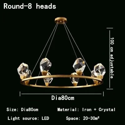 DecorBites™ Crystal Chandelier LED Pendant Lights High-end Nordic Modern Style Indoor Lighting
