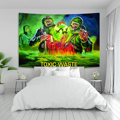 Decobites Mutation Wastes Band Tapestry: Boho Streetwear Flag