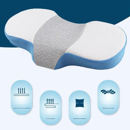 Decobites Memory Foam Neck Pillow for Better Sleep and Pain Relief