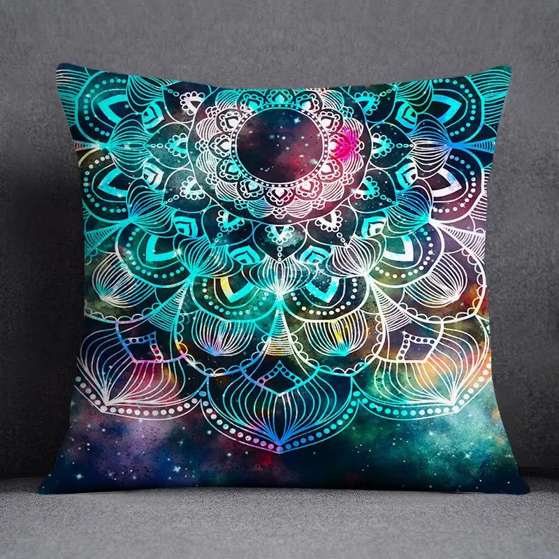 Nordic Leaf Pattern Pillowcase