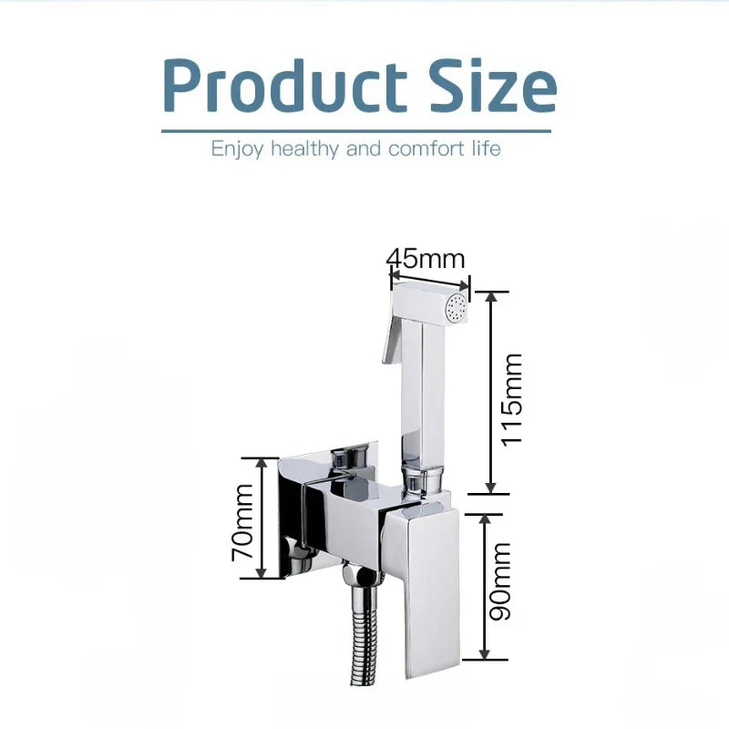 DecorBites™ Bidet Spray Gun Set Kit with Hot and Cold Hygienic Shower for Bathroom and Toilet