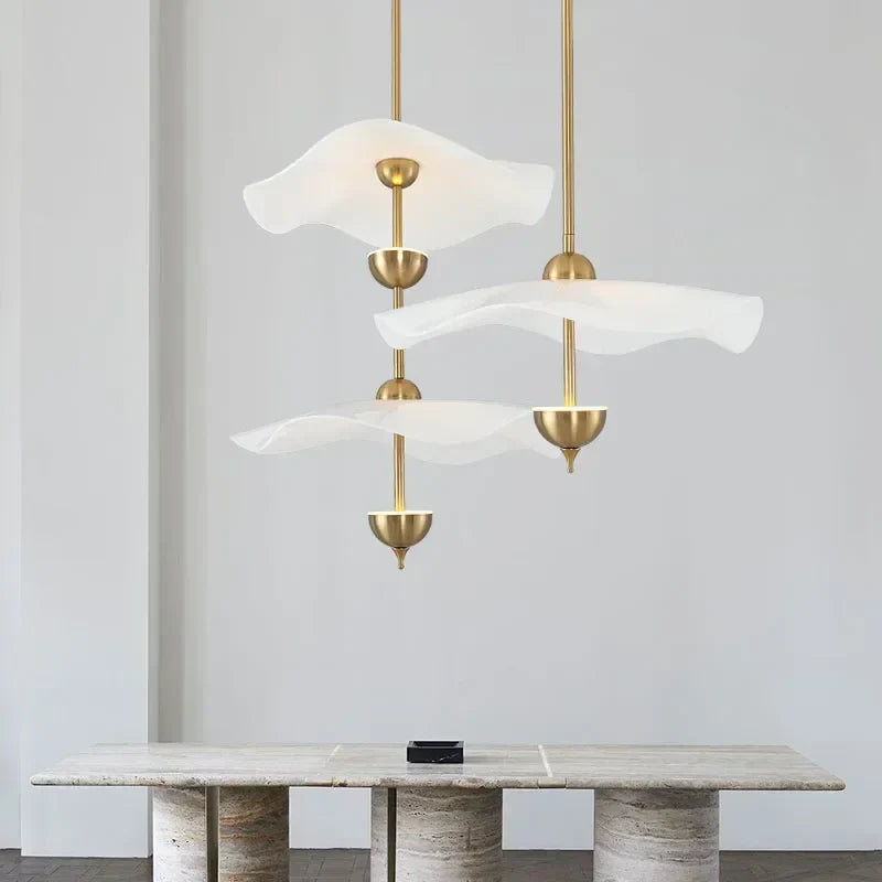 DecorBites™ Lotus Leaf Pendant Lights for Ceiling Staircase Chandelier - Modern LED Hanging Lamps