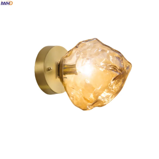 DecorBites™ Amber Glass LED Wall Lights - Vintage Japanese Home Decor Wandlamp
