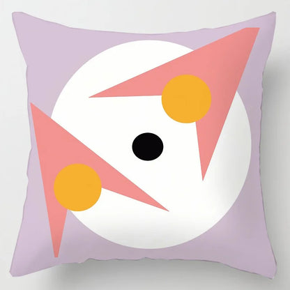 Funda de cojín DecorBites™ con estampado de hojas geométricas para decoración y confort del hogar