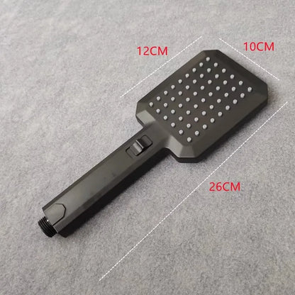 Cabezal de ducha de mano DecorBites™ negro de alta presión para ahorrar agua y simular una lluvia en el baño