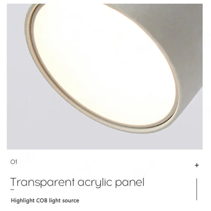 DecorBites™ Adjustable Indoor LED Wall Lamp Spotlight Fixture, Aluminum, Rotatable 350°