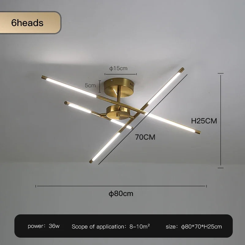 DecorBites™ Black LED Ceiling Chandelier for Nordic Modern Home Decor