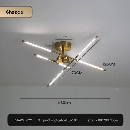 DecorBites™ Black LED Ceiling Chandelier for Nordic Modern Home Decor