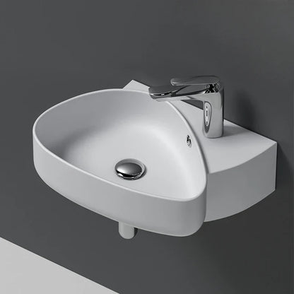 DecorBites™ Ceramic Wall Mounted Wash Basin White 500x355x160mm