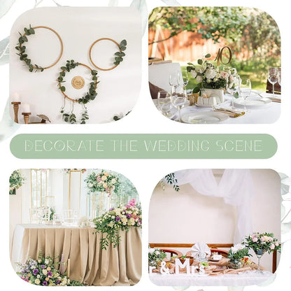 DecorBites™ - Combo de 30 plantas artificiales de tallo verde para ramos y decoración de eventos.