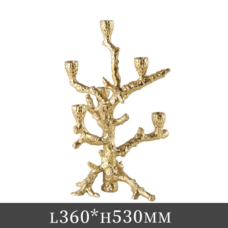 DecorBites™ Golden Bough Candelabrum Tree Candlestick Holder for Wedding Decoration