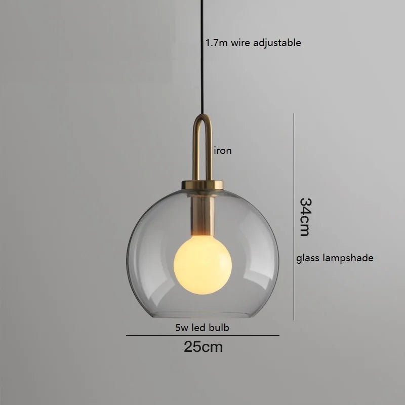 Lámpara colgante LED DecorBites™ con bola de cristal: Lámparas colgantes modernas para el hogar, restaurantes y cafeterías.