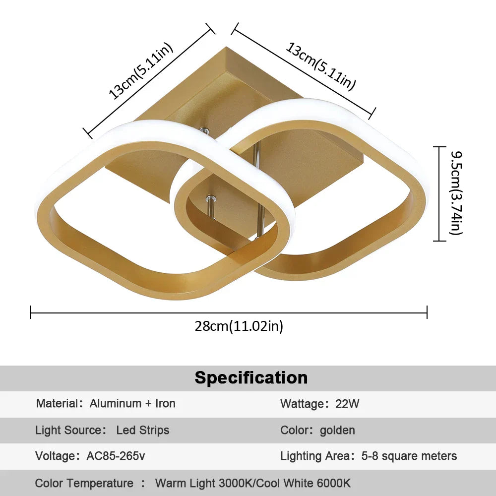 Lámpara de techo LED moderna de colgante de acrílico Flor de Oro™ Decorbites