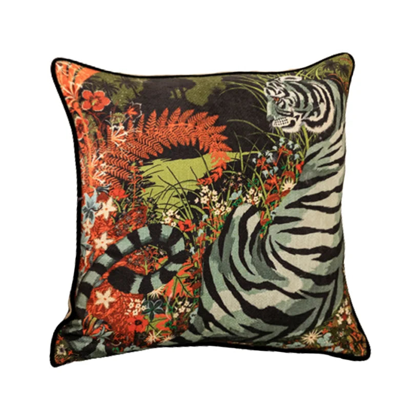 DecorBites™ Elephant Jungle Paradise Throw Pillow Cover