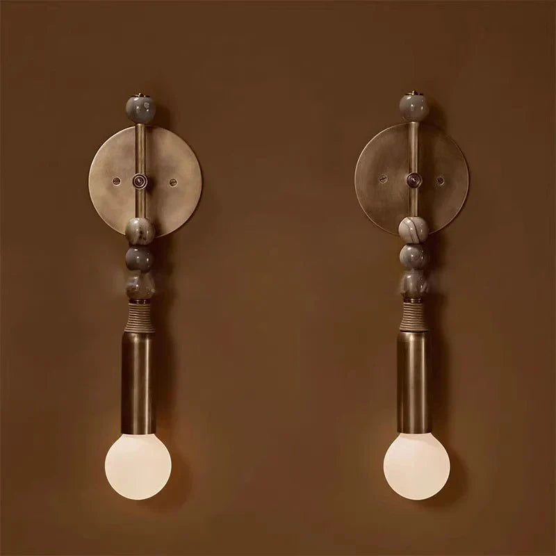 DecorBites™ Brass Marble Ball Wall Sconce LED Dimmable Classic Home Decoration