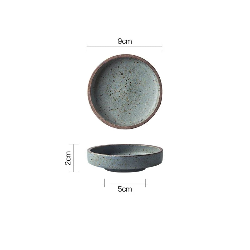DecorBites™ Ceramic Sauce Dishes Set - Round Seasoning & Snack Plates