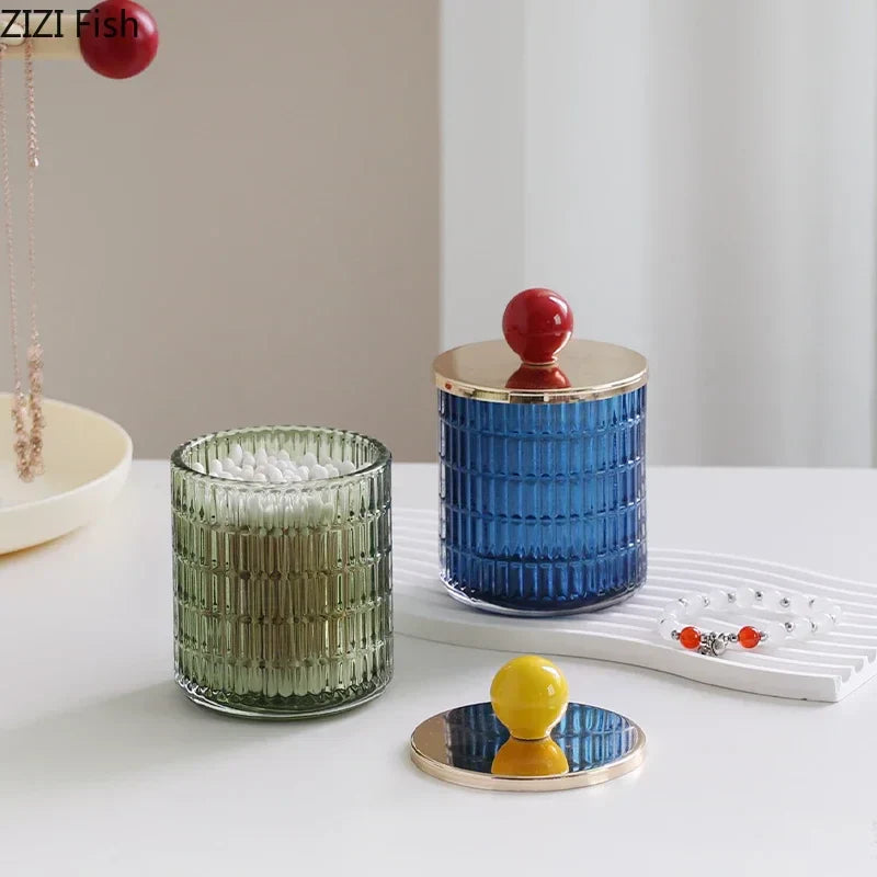 DecorBites™ Glass Tea Canister Storage Jar with Ceramic Ball Lid