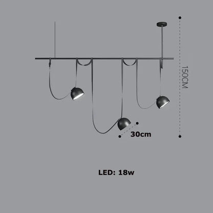 مصباح معلق من DecorBites™ Art Deco Cross Belt باللون الأسود والبرتقالي اللامع لغرفة المعيشة