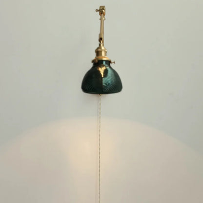 Decorbites™ Glas Grünes LED Wandlampenarmatur Vintage Grüner Schwingarm-Wandleuchte