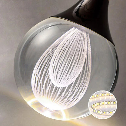 DecorBites™ Crystal Chandelier Stair Pendant Lamp Living Room Interior Lighting