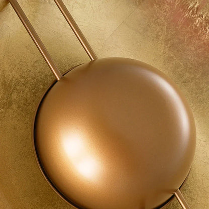 Lámpara de pared redonda dorada DecorBites™ Villa: Iluminación LED retro para pasillo, sala de estar, dormitorio.