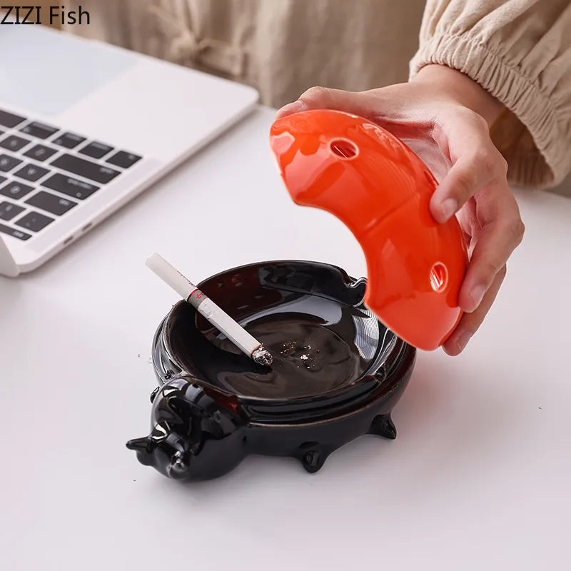 Ladybug Ceramic Ashtray