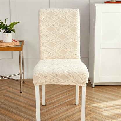 Decobites Velvet Jacquard Chair Cover Elastic High Armchair Accent Seat for Home & Office