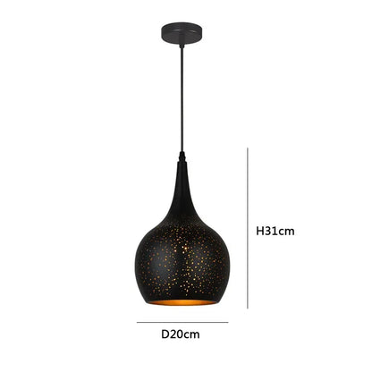 Lámpara colgante industrial nórdica negra DecorBites™ de estilo retro, casquillo E27, para comedor o cocina.