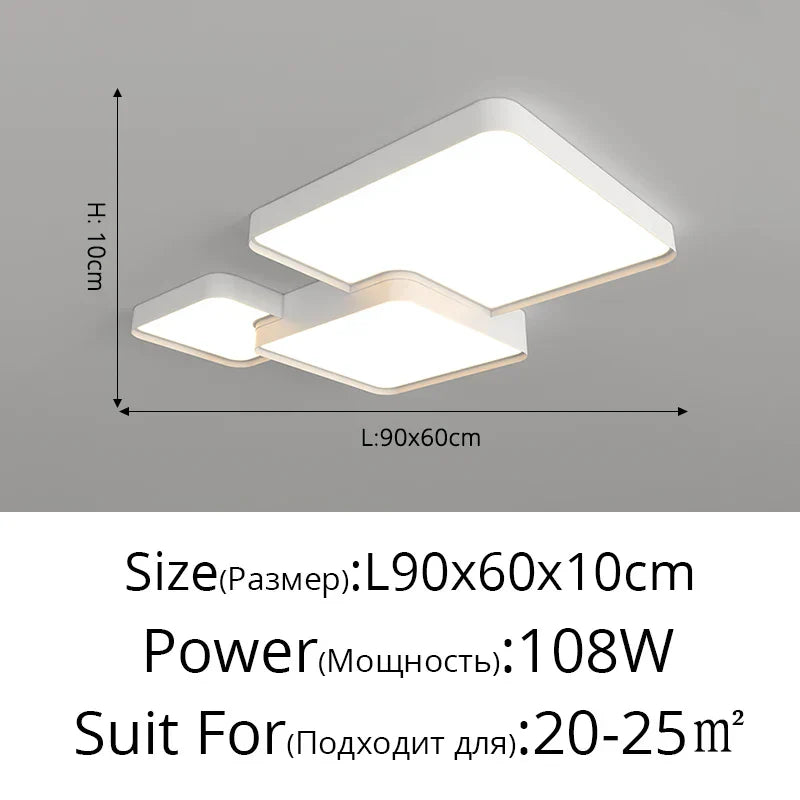 DecorBites™ LED Acrylic Chandelier - Modern Indoor Lighting for Bedroom Kitchen Living Room