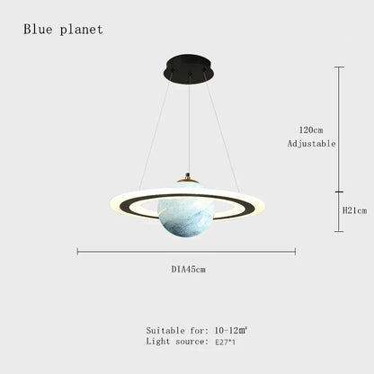 DecorBites™ LED Acrylic Planet Pendant Light: Children Room Star Chandeliers for Living Room Bedroom