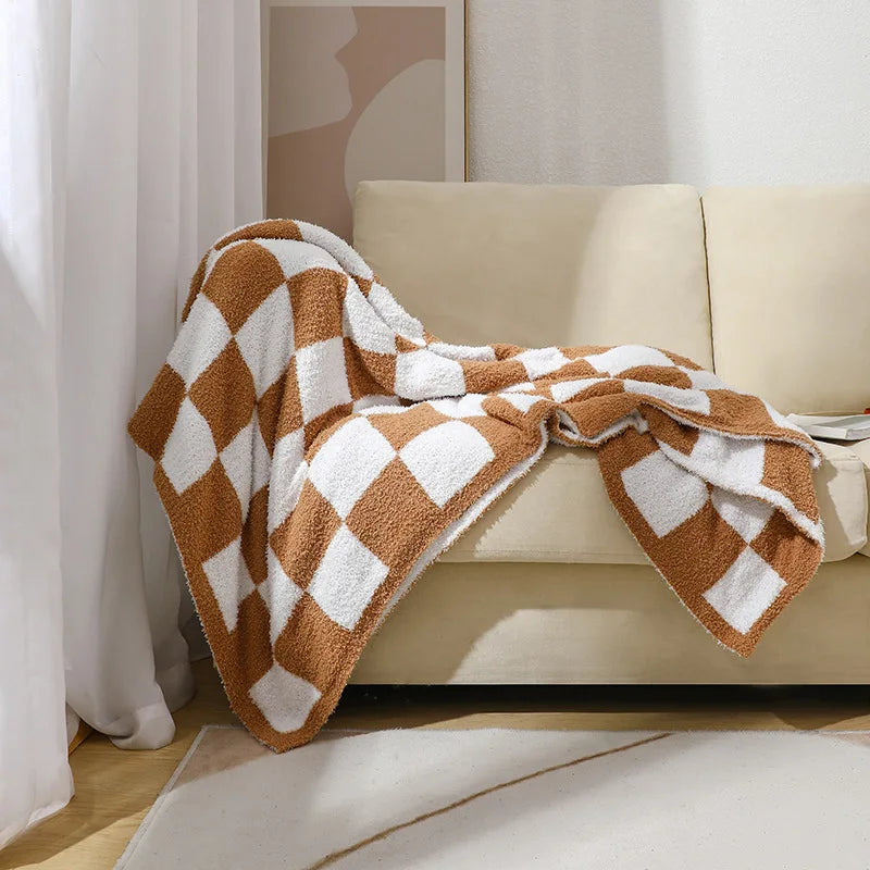 DecorBites™ Knit Checkerboard Blanket