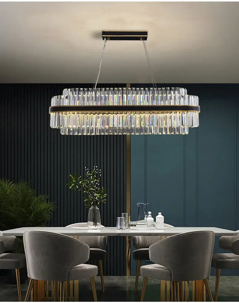 DecorBites™ Luxury LED Crystal Chandelier for Home Decor