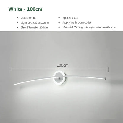 DecorBites™ LED Wall Lamps: Modern Iron Baking Paint Craft Light for Bathroom Bedroom Living Room