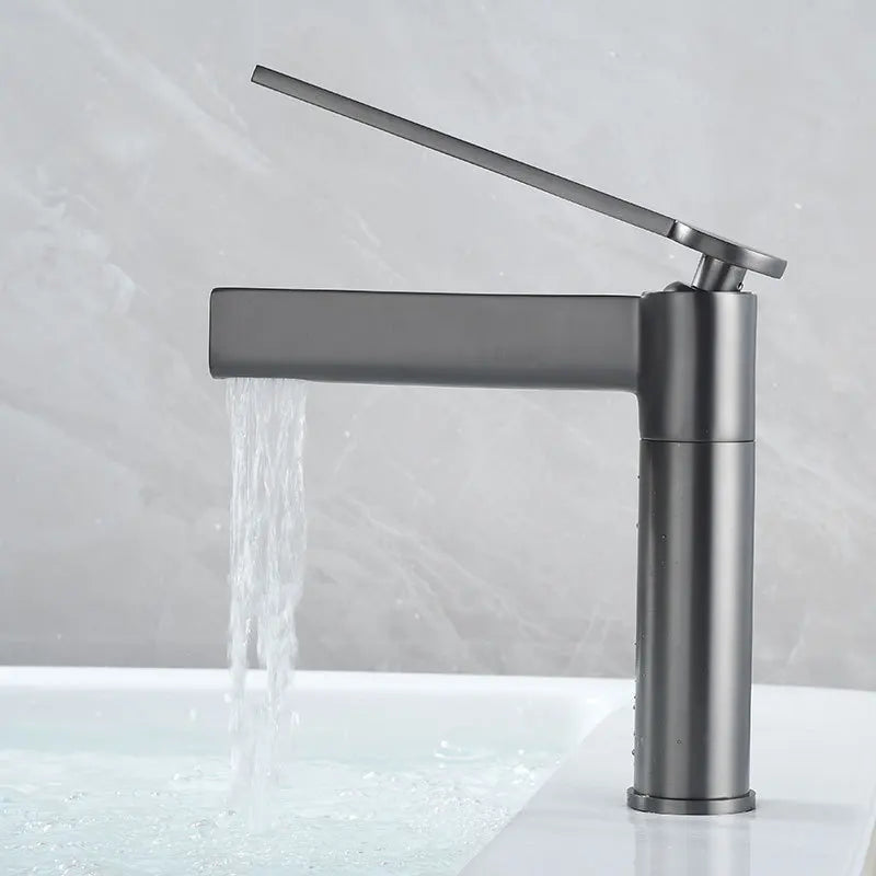 DecorBites™ Basin Faucet: Deck Mounted Hot Cold Water Mixer Taps for Bathroom Sink