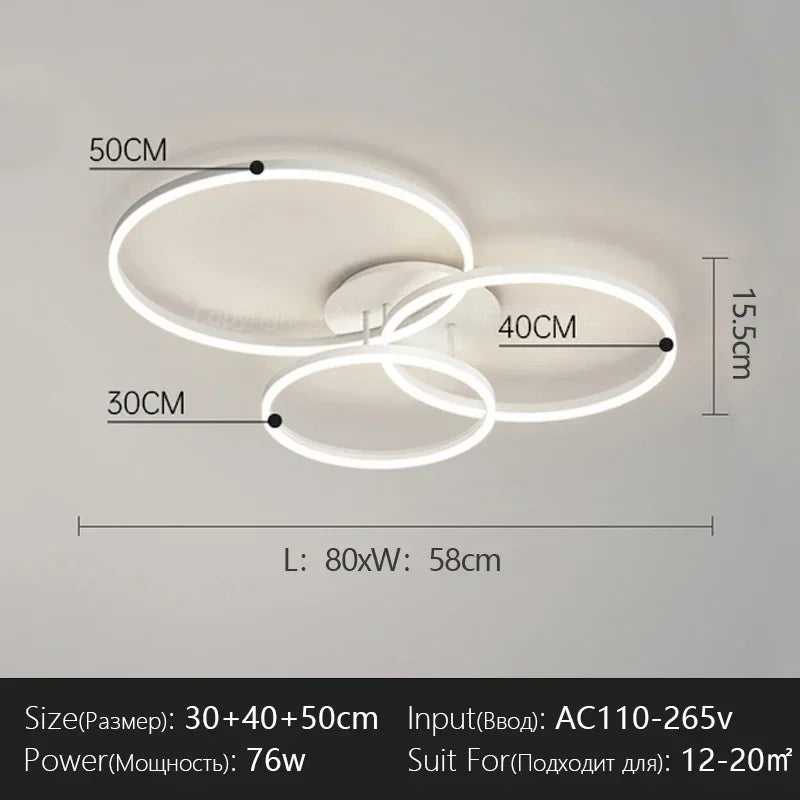 DecorBites™ LED Chandelier Modern Style Ceiling Lamp Bedroom Dining Room Light