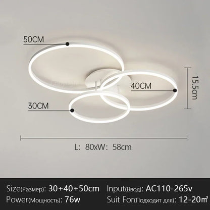 DecorBites™ LED Chandelier Modern Style Ceiling Lamp Bedroom Dining Room Light