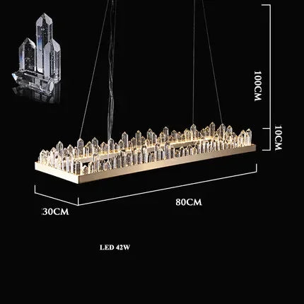 ثريا Arrow Crystal LED من DecorBites™: إضاءة منزلية عصرية لغرفة المعيشة وطاولة الطعام وغرفة النوم