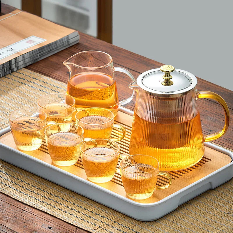 DecorBites™ Glass Teapot Puer Kettle Set Office Home Make tea Tool Cold kettle
