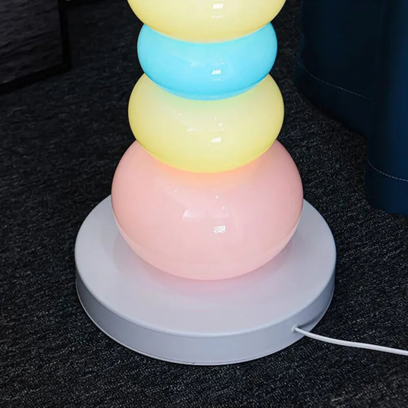 Decorbites™ Luz de Suelo con Cuentas Glowbule: Lámpara de Vidrio Dulce para Dormitorio, Sala de Estar, Habitación de Niños
