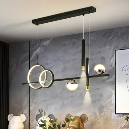DecorBites™ LED Pendant Lights: Modern Minimalist Chandelier with Remote Control, Ideal for Kitchen, Dining, Office