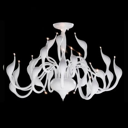 DecorBites™ Iron Swan Pendant Chandelier for Restaurant Living Room Bedroom with LED G4 Candle
